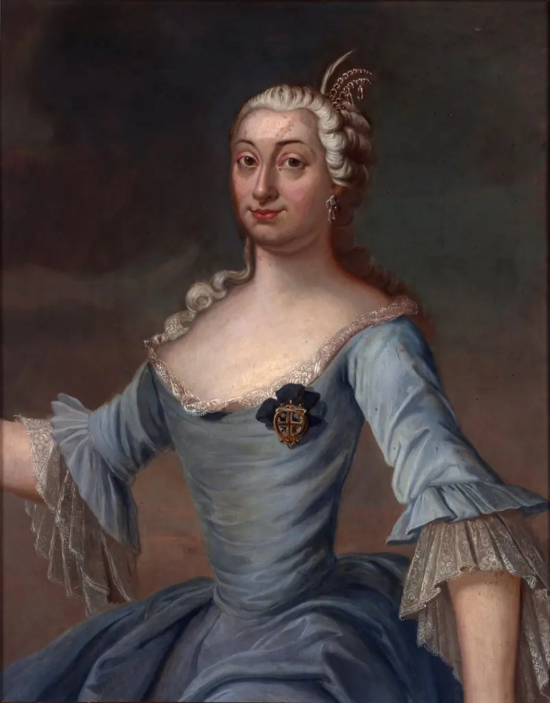Portret Anny Ludwiki z Mycielskich Radziwiłłowej (1729-1771), żony Michała Kazimierza Radziwiłła "Rybeńki", hetmana wielkiego litewskiego i wojewody wileńskiego, by Unknown
