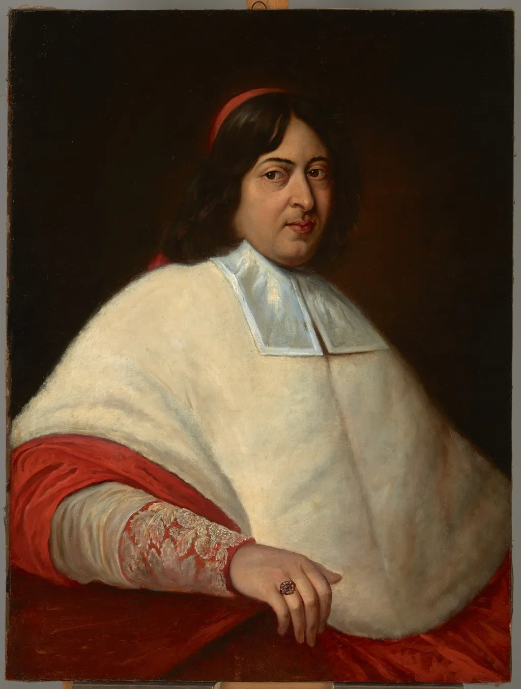 Portret kardynała Jana Kazimierza Denhoffa (1649-1697), by Unknown, oil, 1698