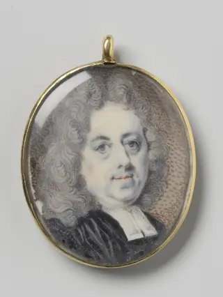 Portret van een predikant, by Unknown, 1725