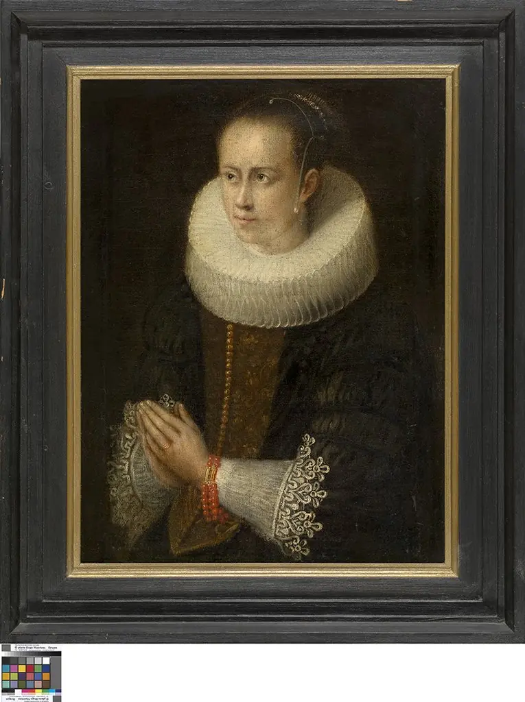 Portret van een vrouw in gebed, by Unknown