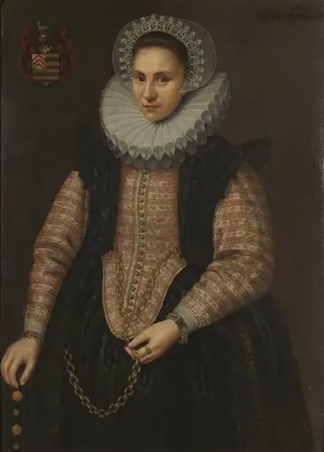 Portret van Marie van de Wouwer, echtgenote van Jean Charles della Faille, by Unknown