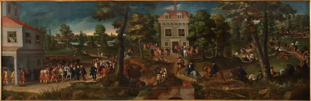 Postreise Erzherzog Ferdinands II. (1529-1595) nach Brüssel, by Unknown