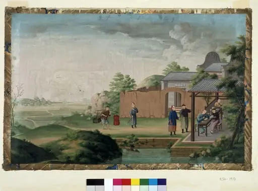 Potters Painting in Underglaze Blue, by Unknown
