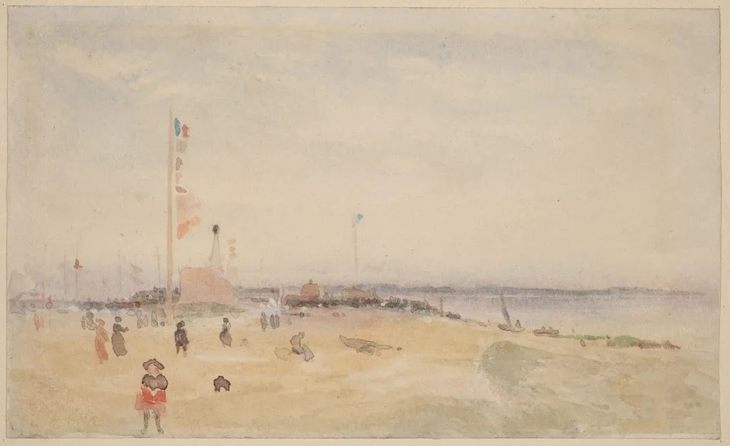 Pourville-sur-Mer, by Unknown, gouache, 1868