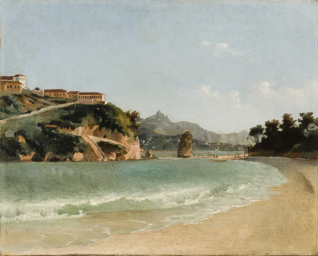 Praia da Boa Viagem, Niterói (atribuído), by Unknown, oil, 1801
