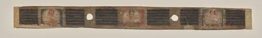 Prajnaparamita flanked by two female figures, folio 1 (verso), from a Manuscript of the Perfection of Wisdom in Eight Thousand Lines (Ashtasahasrika Prajnaparamita-sutra), by Unknown