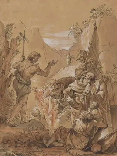 Preaching of John the Baptist in the Wilderness, by Unknown