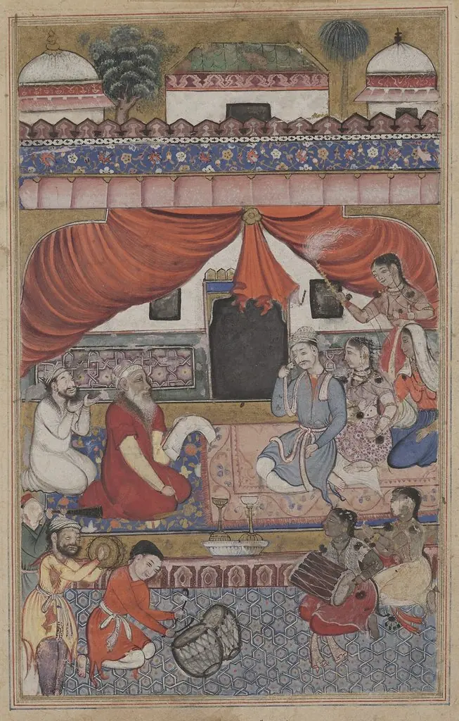 Preparation for the marriage of Mahmuda to the Young Vizier, from a Tuti-nama (Tales of a Parrot): Thirty-third Night, by Unknown