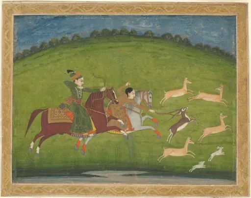 Prince and Princess Hunting Blackbuck, by Unknown