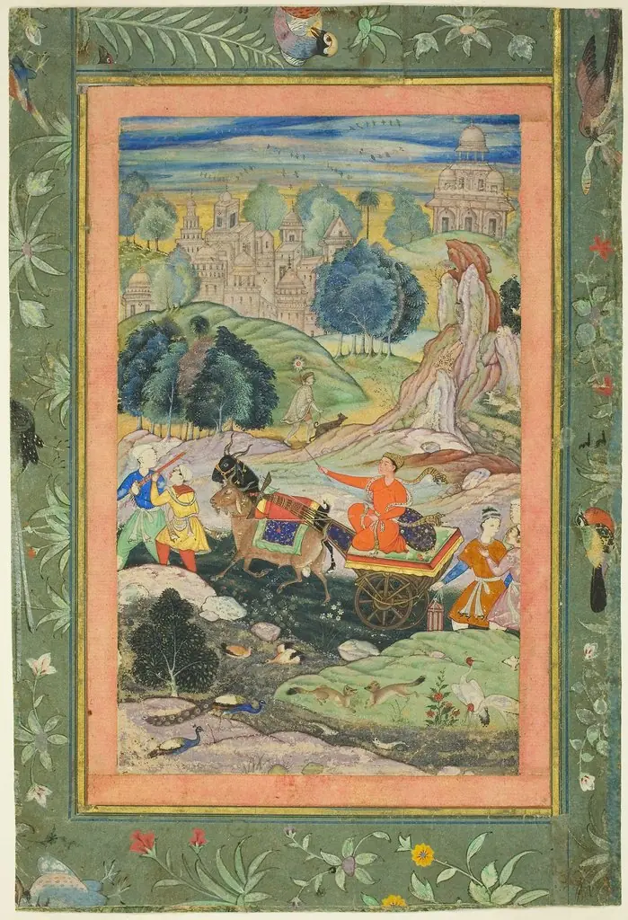 Prince Riding in Chariot Drawn by Goats, by Unknown