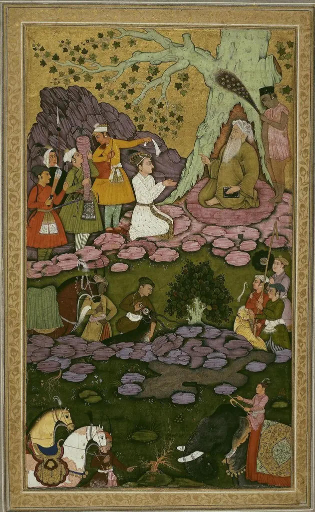 Prince Visiting an Ascetic during a Hunt, by Unknown