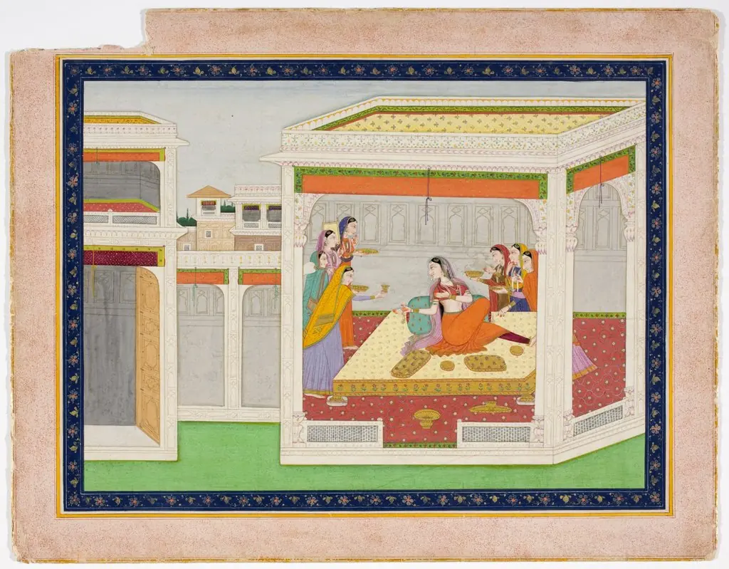 Princess Served by Female Attendants, by Unknown