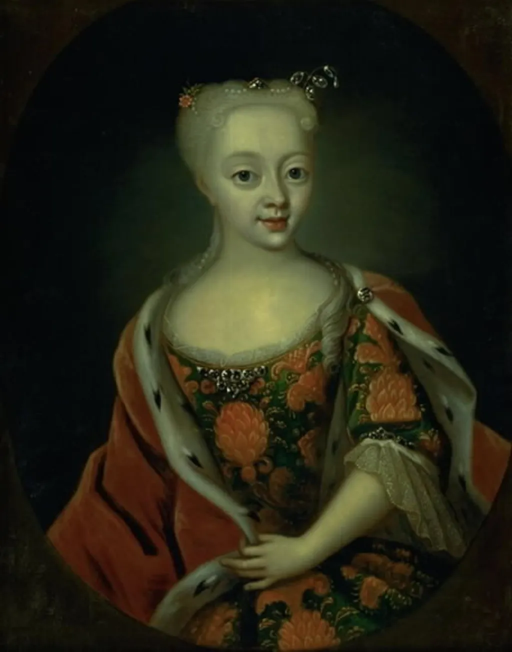 Prinsesse Louise, by Unknown, oil, 1740