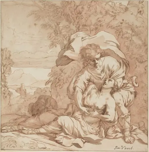 Procris and Cephalus (?), by Unknown