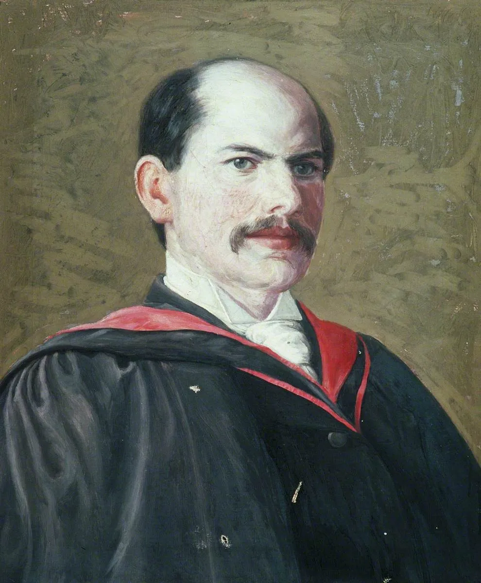 Professor Walter Jenkin Evans (1856–1927), Carmarthen Presbyterian College, by Unknown, oil, 1920