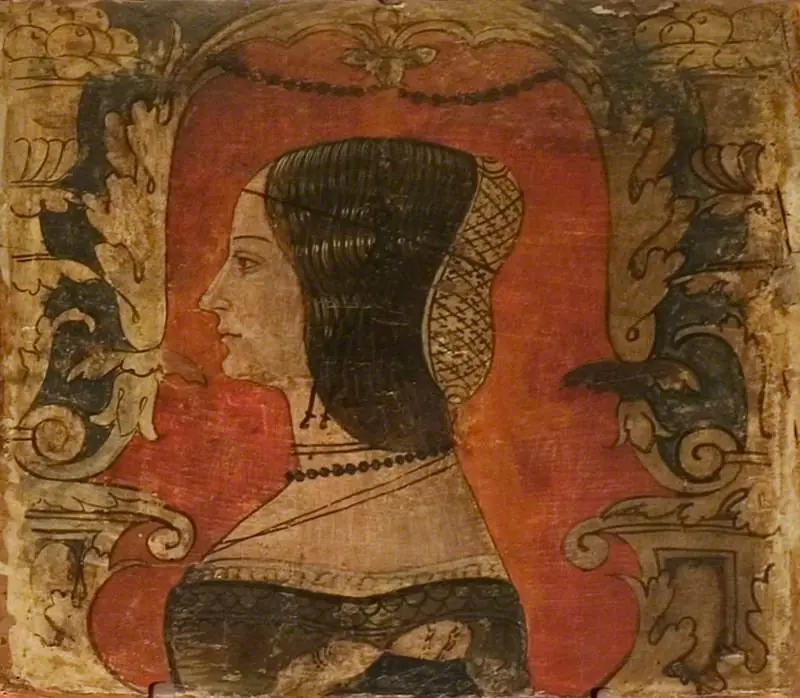 Profile Bust of a Lady Facing Left (one of 29 painted panels from a frieze), by Unknown