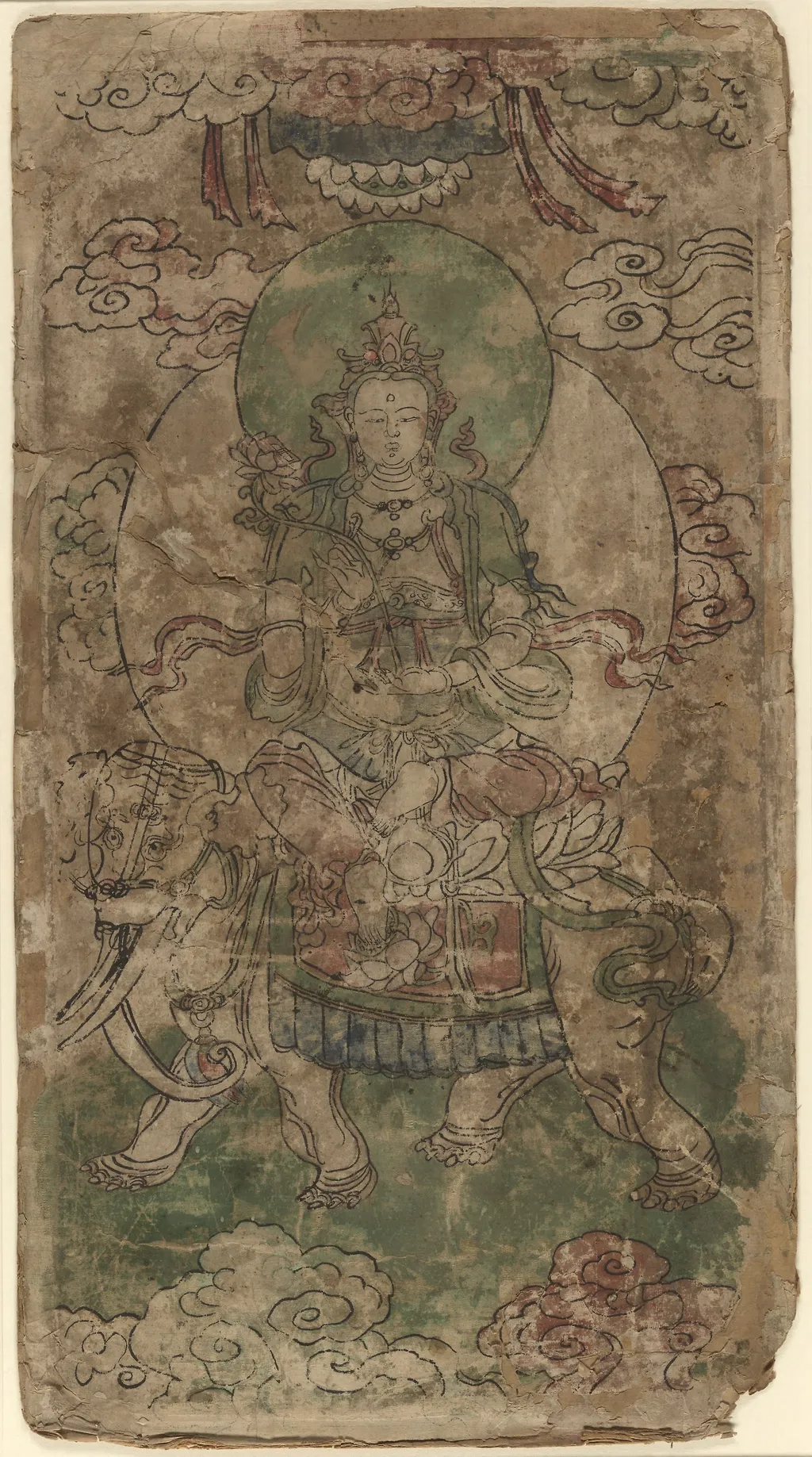 Puxian, the Bodhisattva of Benevolence, by Unknown, unspecified, 1334