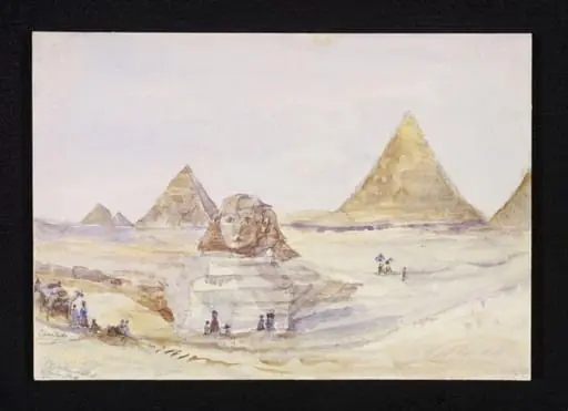 Pyramids and Sphinx, by Unknown
