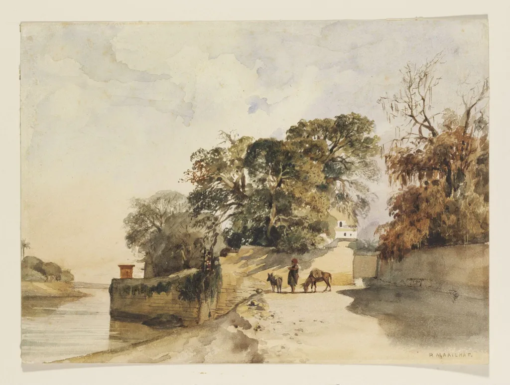 Qasr al-Ayni, Cairo, by Unknown, watercolor, 1811