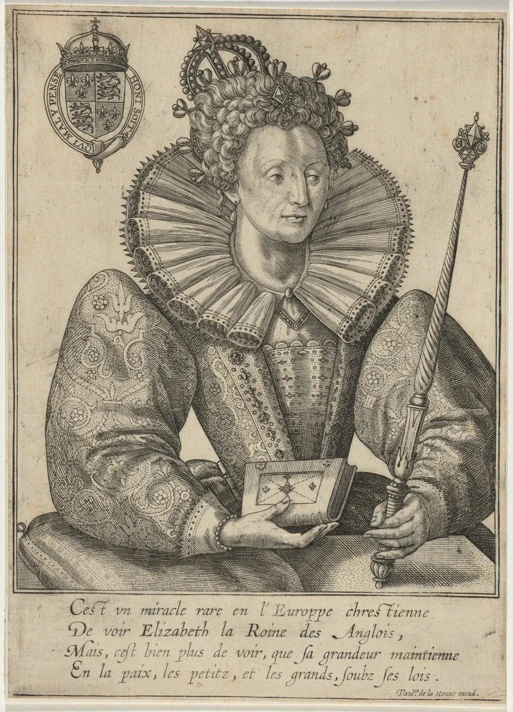 Queen Elizabeth, by Unknown, ink, 1601