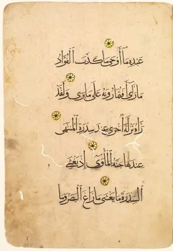 Qur'an Manuscript Folio (recto) [Right side of Bifolio], by Unknown