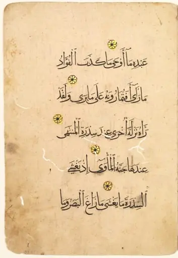 Qur'an Manuscript Folio (recto; verso) [Right side of Bifolio], by Unknown