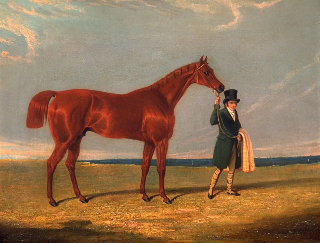Race Horse and Trainer, by Unknown, oil, 1822