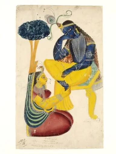 Radha and Krishna, by Unknown