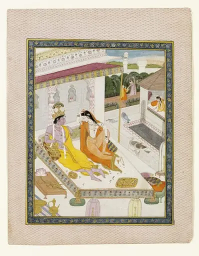 Radha and Krishna, by Unknown