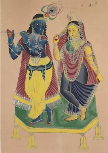 Radha and Krishna, by Unknown, 1890