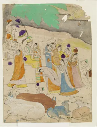 Radha and Krishna, by Unknown