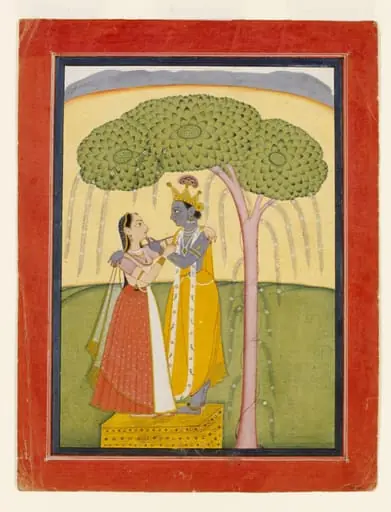 Radha and Krishna, by Unknown