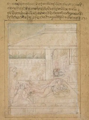 Radha and Krishna's reconciliation, by Unknown
