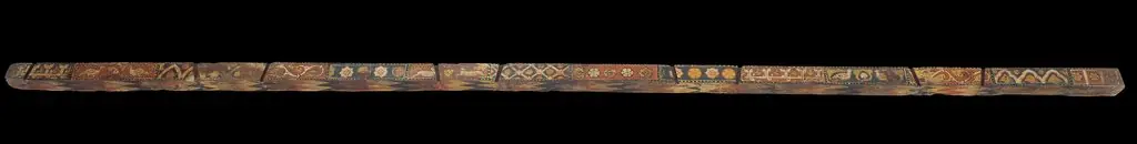 Rafter with geometrical, plant, animal and heraldic motifs, by Unknown