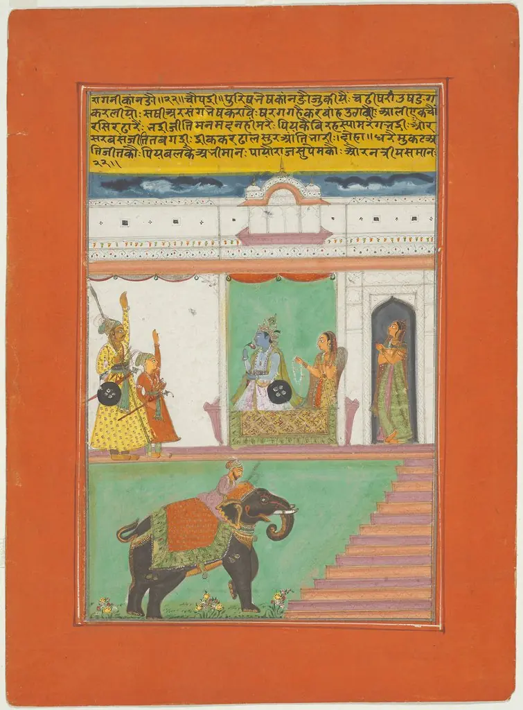 Ragini Kanada, Page from a Jaipur Ragamala Set, by Unknown