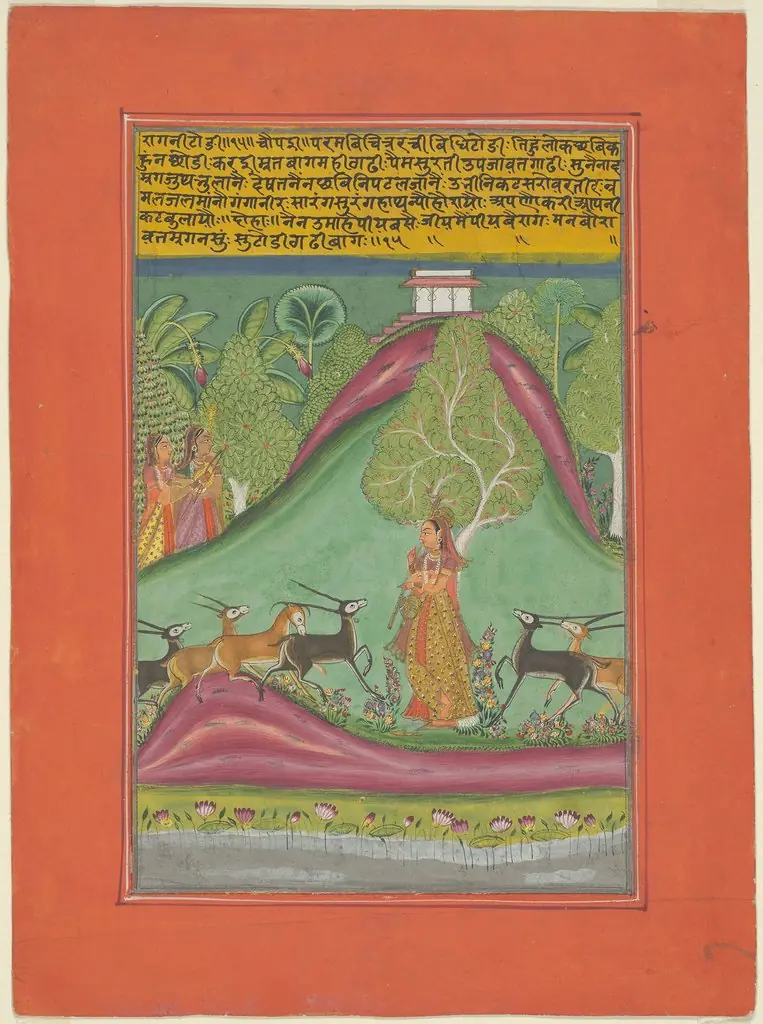 Ragini Todi, Page from a Jaipur Ragamala Set, by Unknown