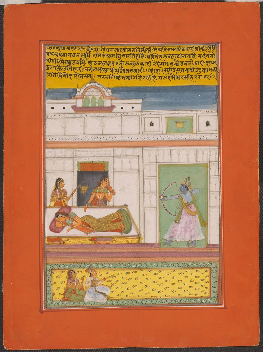 Ragini Vibhas, Page from a Jaipur Ragamala Set, by Unknown, unspecified, 1757