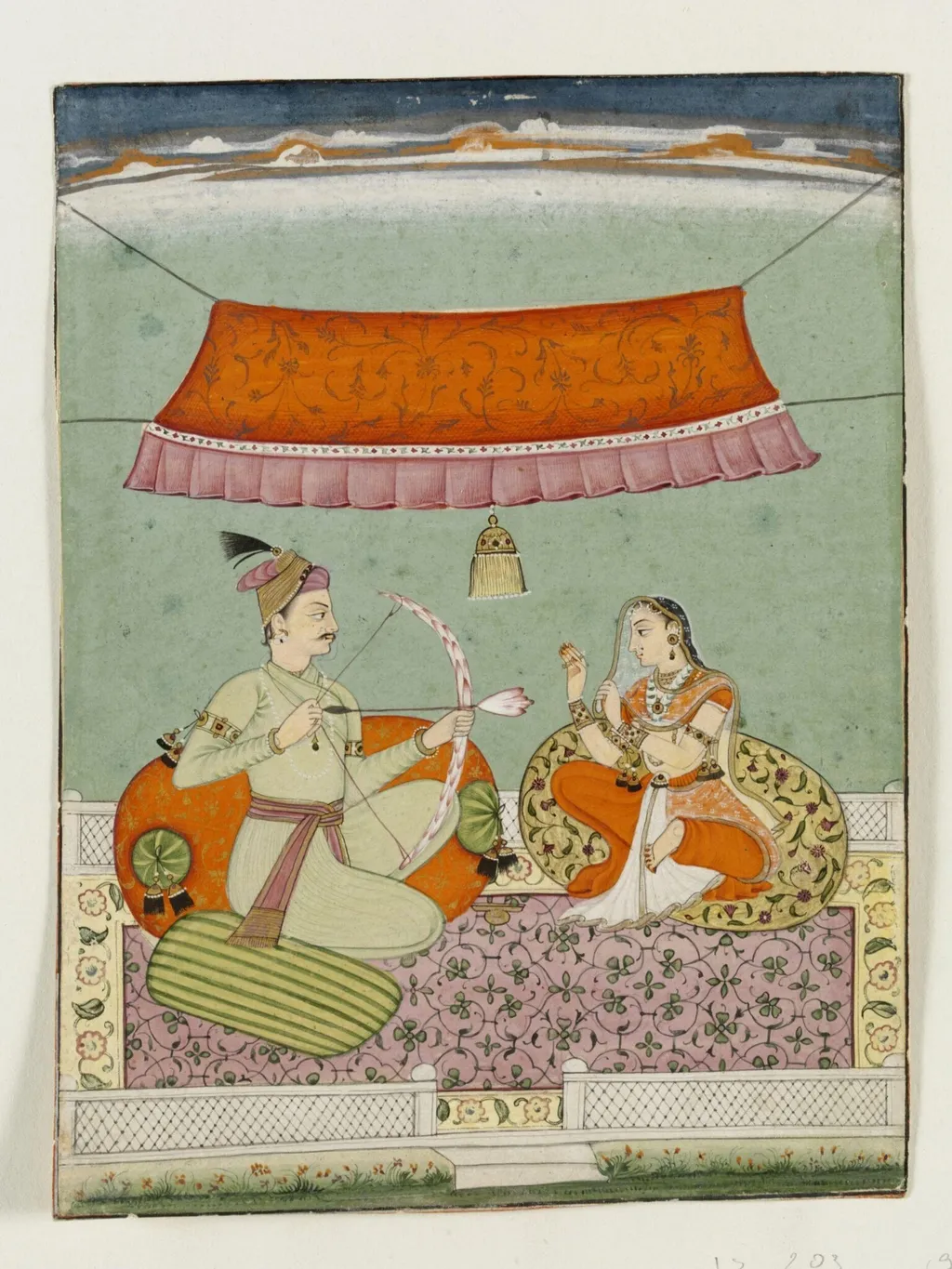 Ragini Vibhasa, by Unknown, paint, 1750