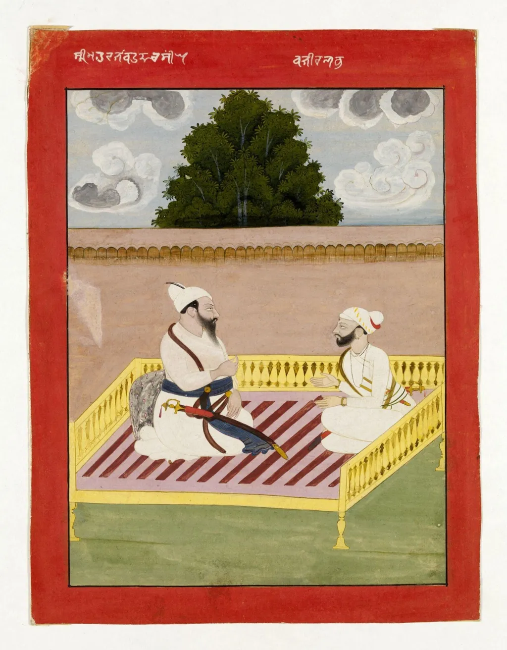 Raja Bahadur Singh of Bhoti and Wazir Labh, by Unknown, paint, 1791