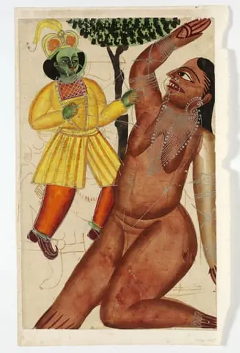 Rama and Surpanakha, by Unknown