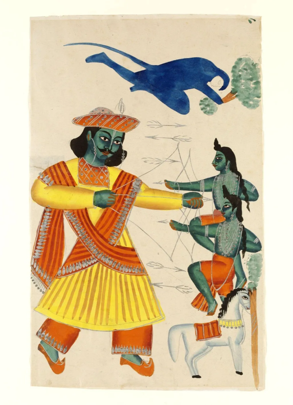 Rama, Kusha and Lava, by Unknown, paint, 1865