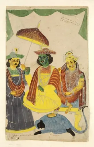 Rama, Sita, Lakshmana and Hanuman, by Unknown