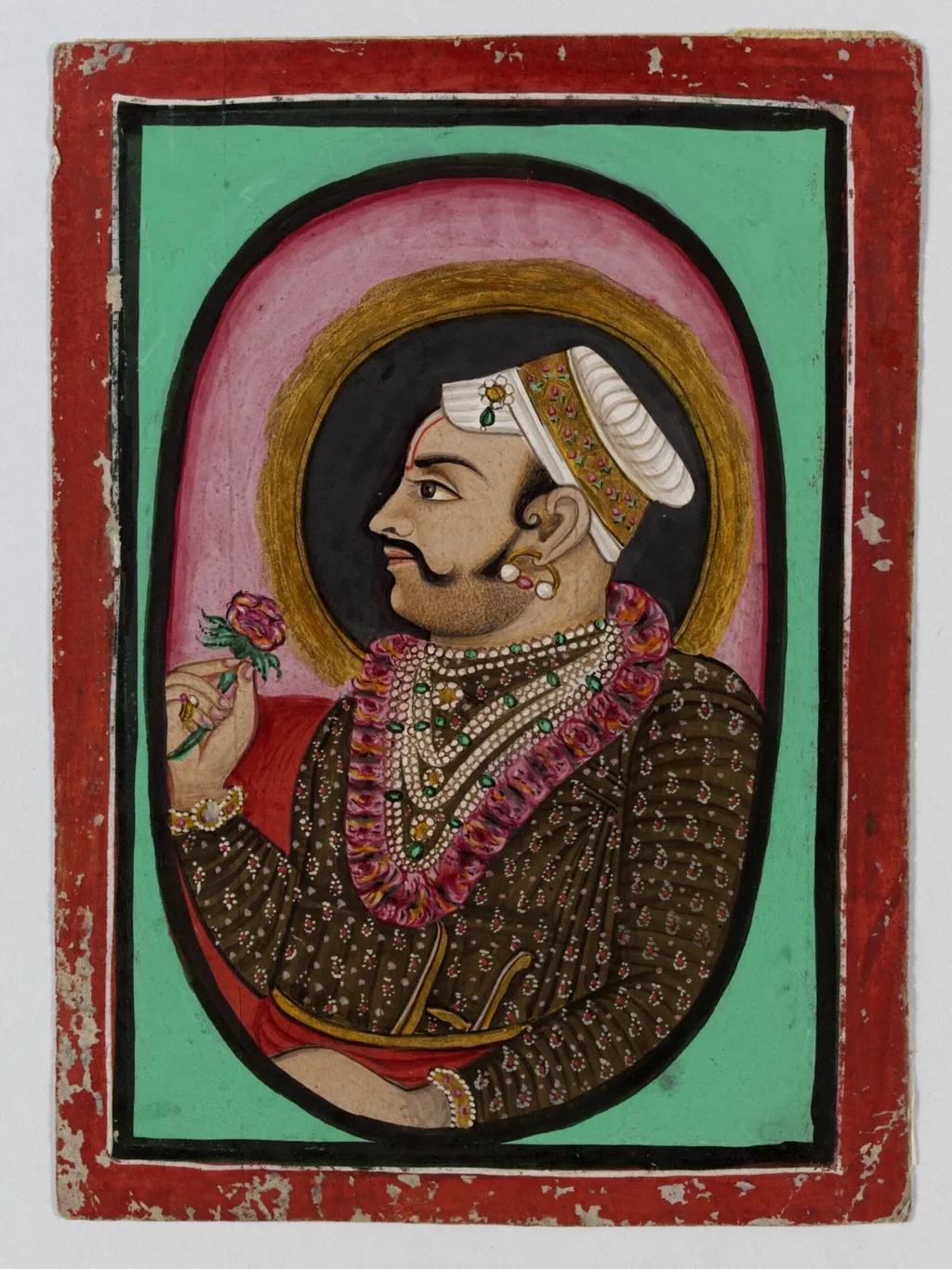 Rao Raja Surjan, by Unknown, paint, 1850
