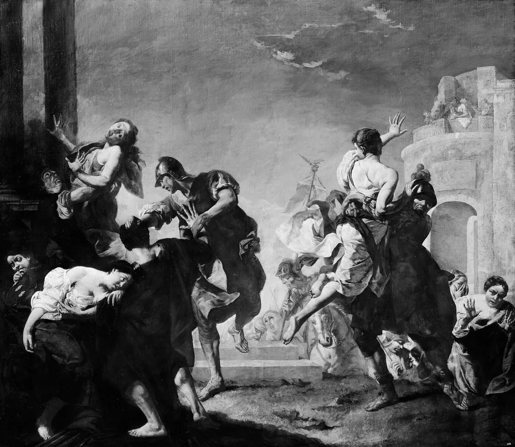 Rape of the Sabines, by Unknown, oil, 1760