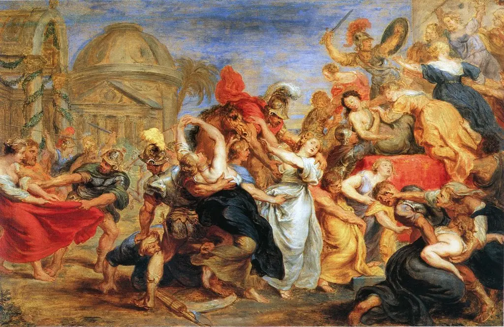 Rape of the Sabines, by Unknown