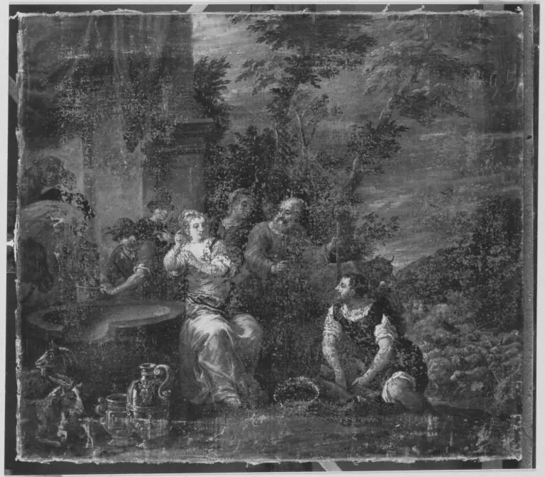 Rebecca am Brunnen (Nachahmer), by Unknown