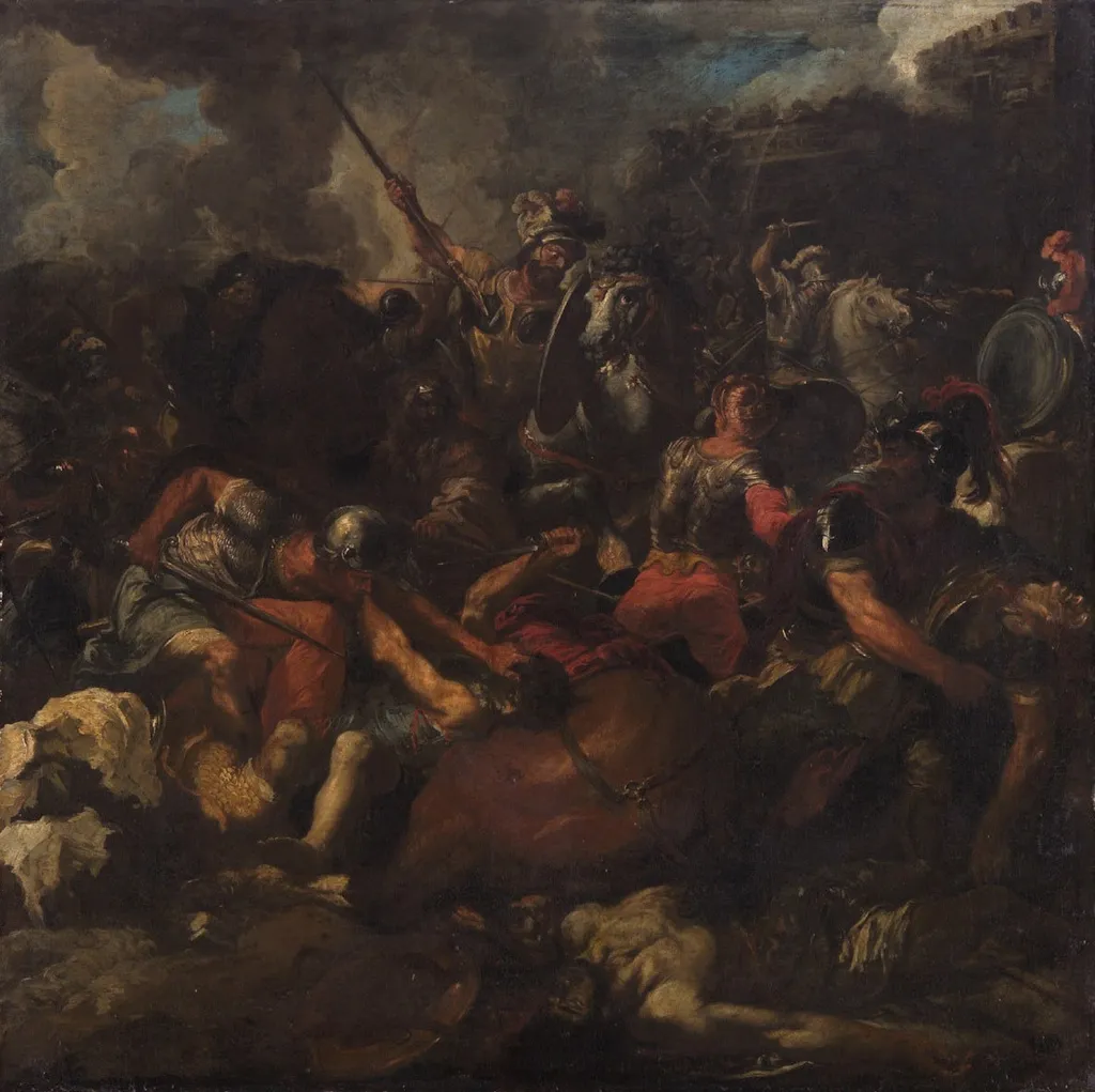 Reiterschlacht, by Unknown, unspecified, 1660