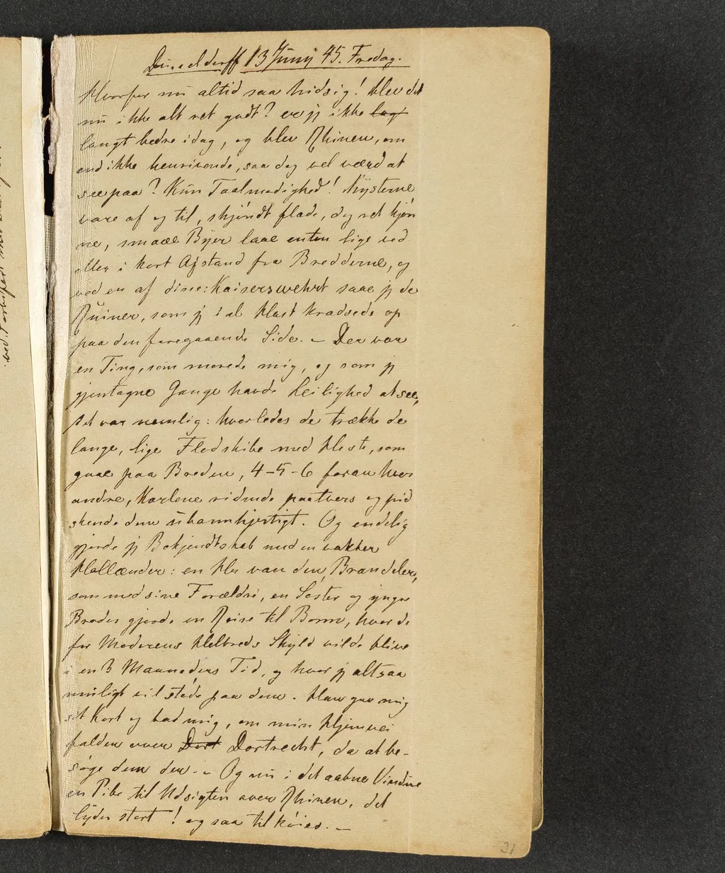 Rejsedagbog, by Unknown, unspecified, 1845