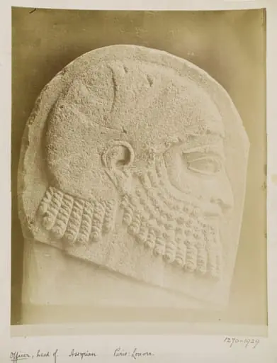 Relief of head of Assyrian officer. Paris: Louvre, by Unknown