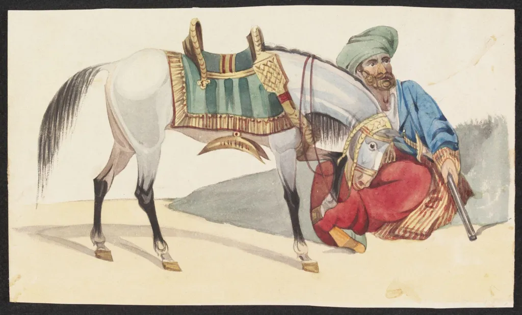 Repose, by Unknown, watercolor, 1835